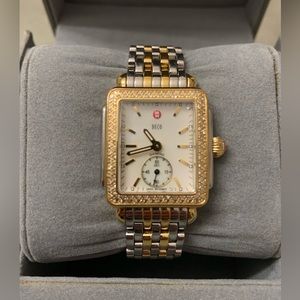 Michele Deco Two Tone Diamond watch